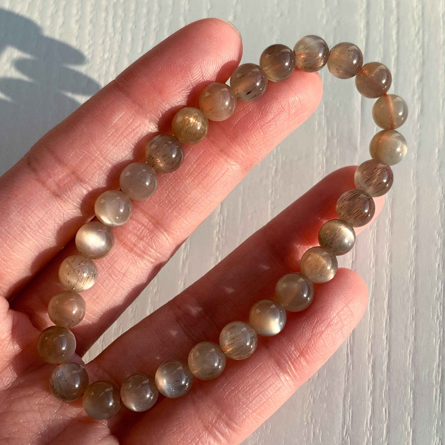 Rare High Quality Black Sunstone Bracelet in 6 to 7MM