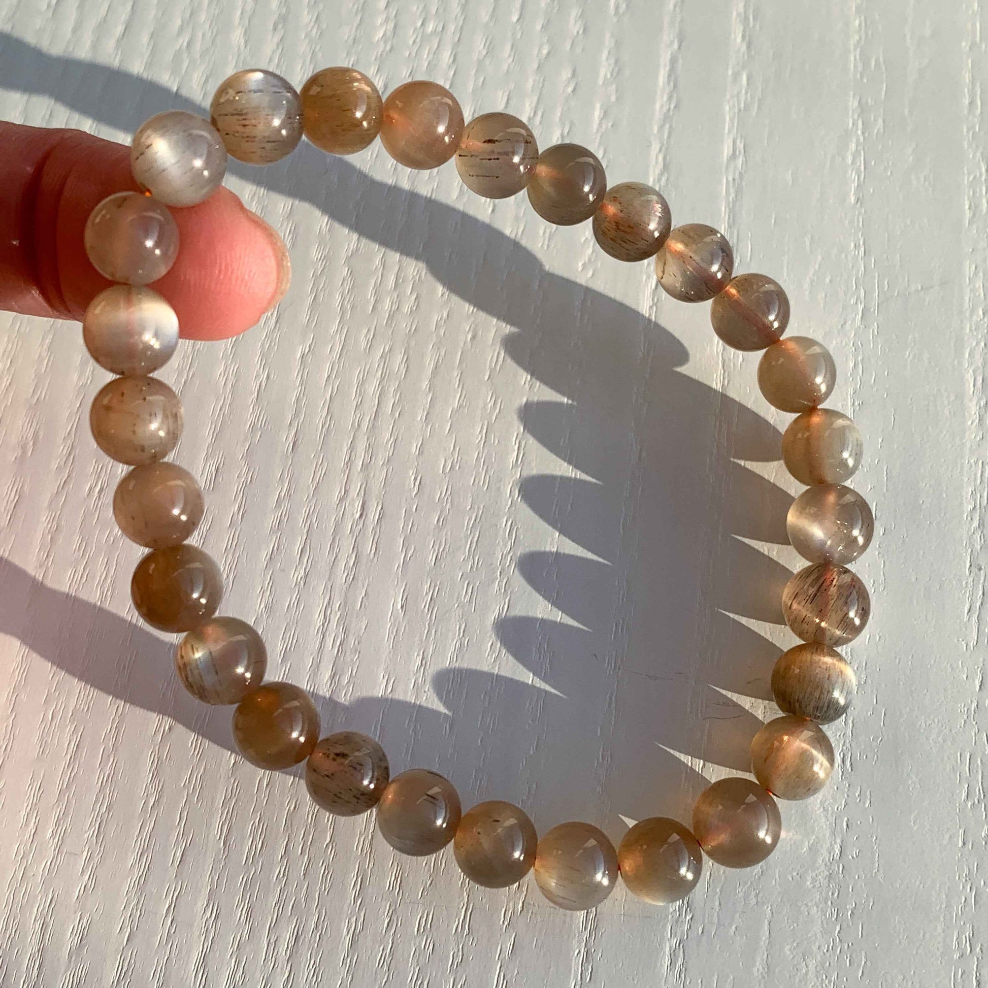 Rare High Quality Black Sunstone Bracelet in 6 to 7MM