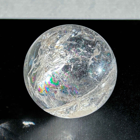 Clear Quartz with Rainbow Crystal Sphere 37mm