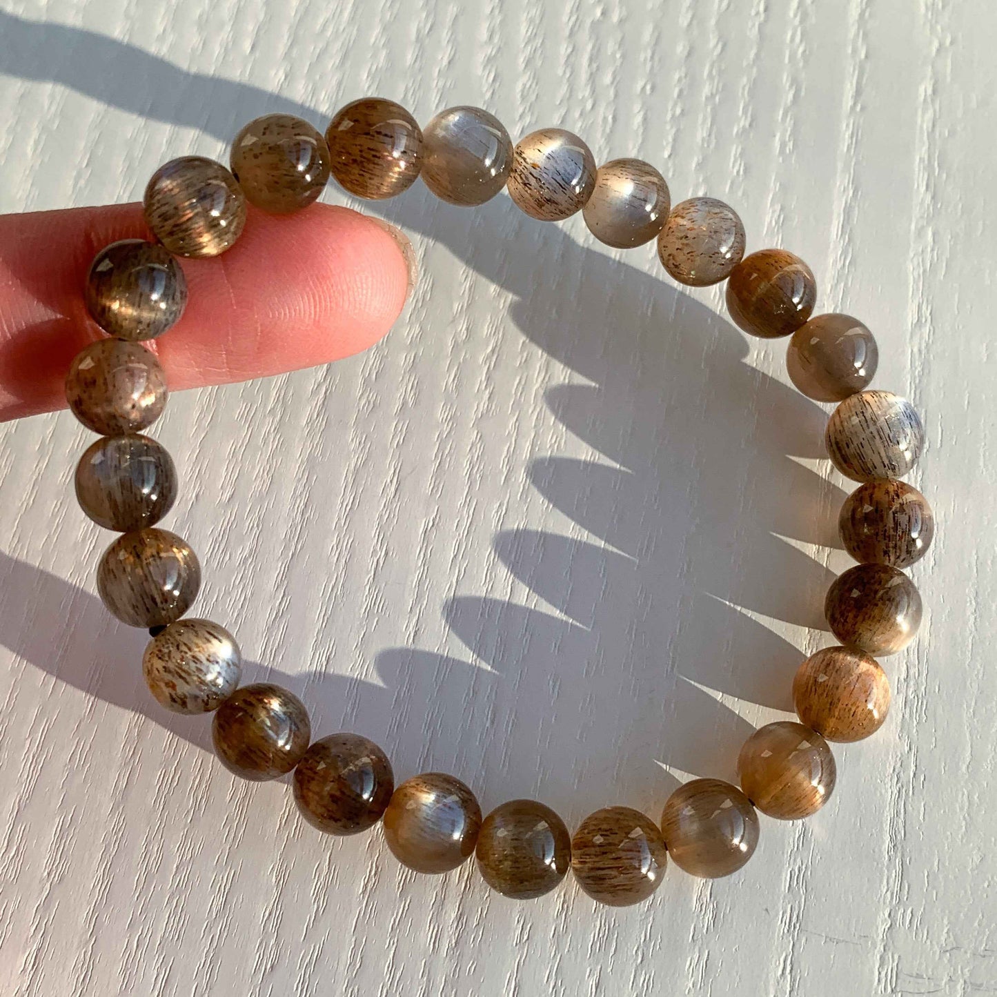 Rare High Quality Black Sunstone Bracelet in 6 to 7MM