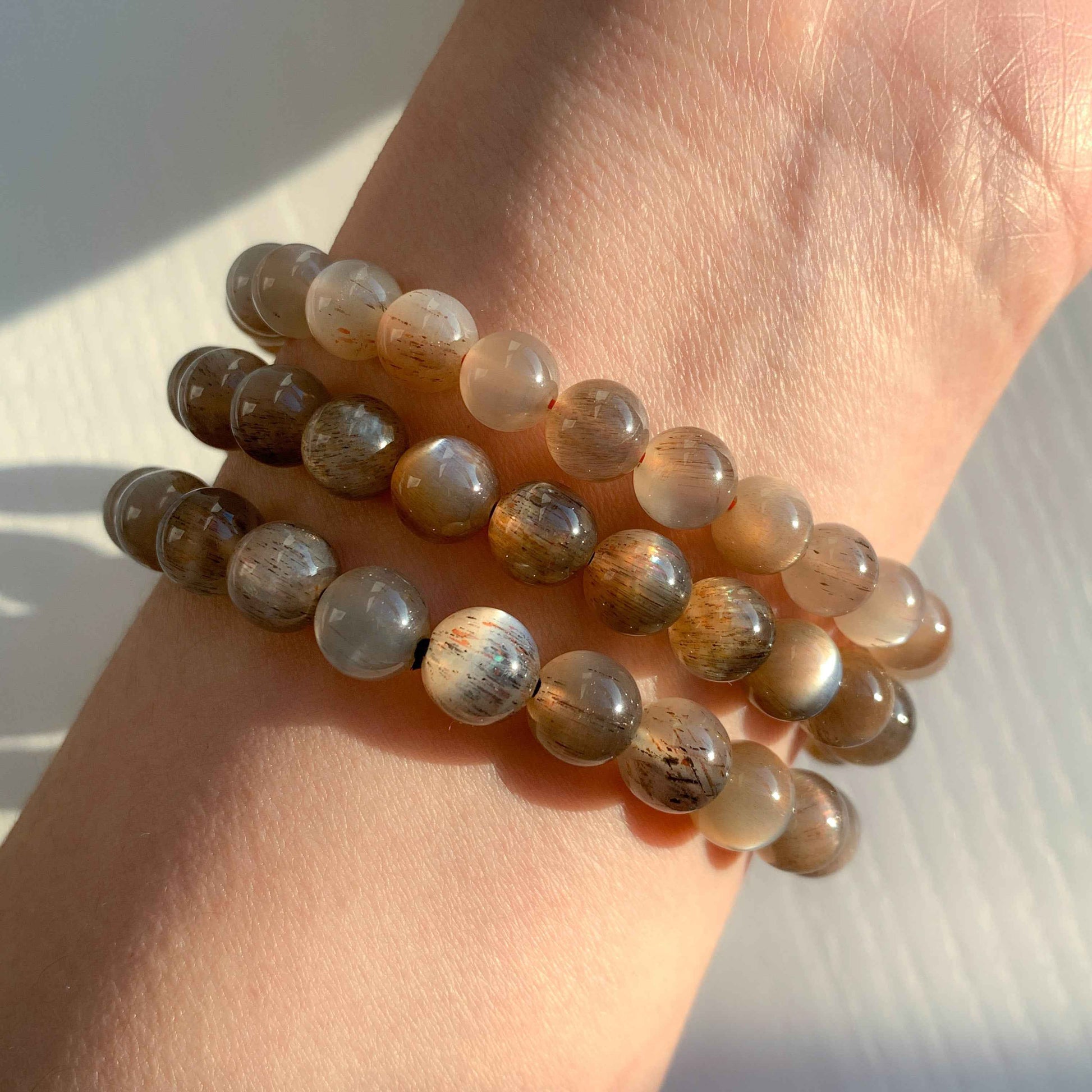 Rare High Quality Black Sunstone Bracelet in 6 to 7MM