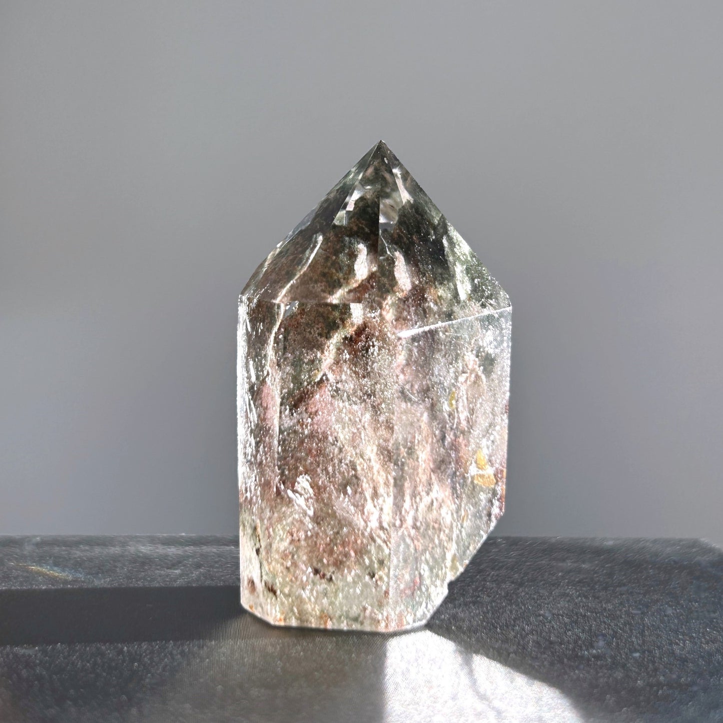 Rare Green Garden Quartz Points | Faceted Standing Stone