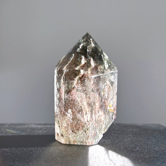 Rare Green Garden Quartz Points | Faceted Standing Stone