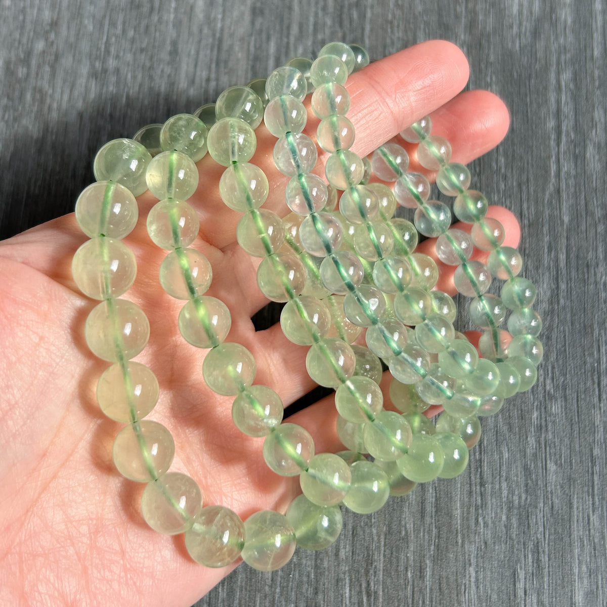 High Quality Prehnite Bracelet in 7-10MM