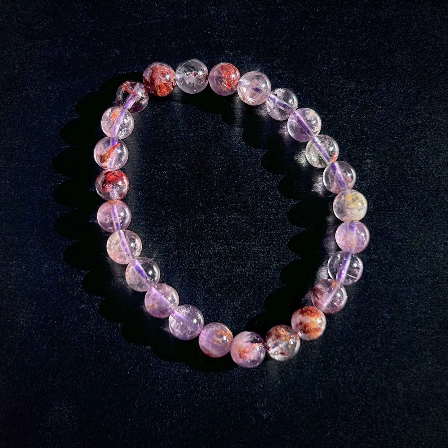 Purple Garden Quartz Bracelet in 7 to 10MM | Lodolite