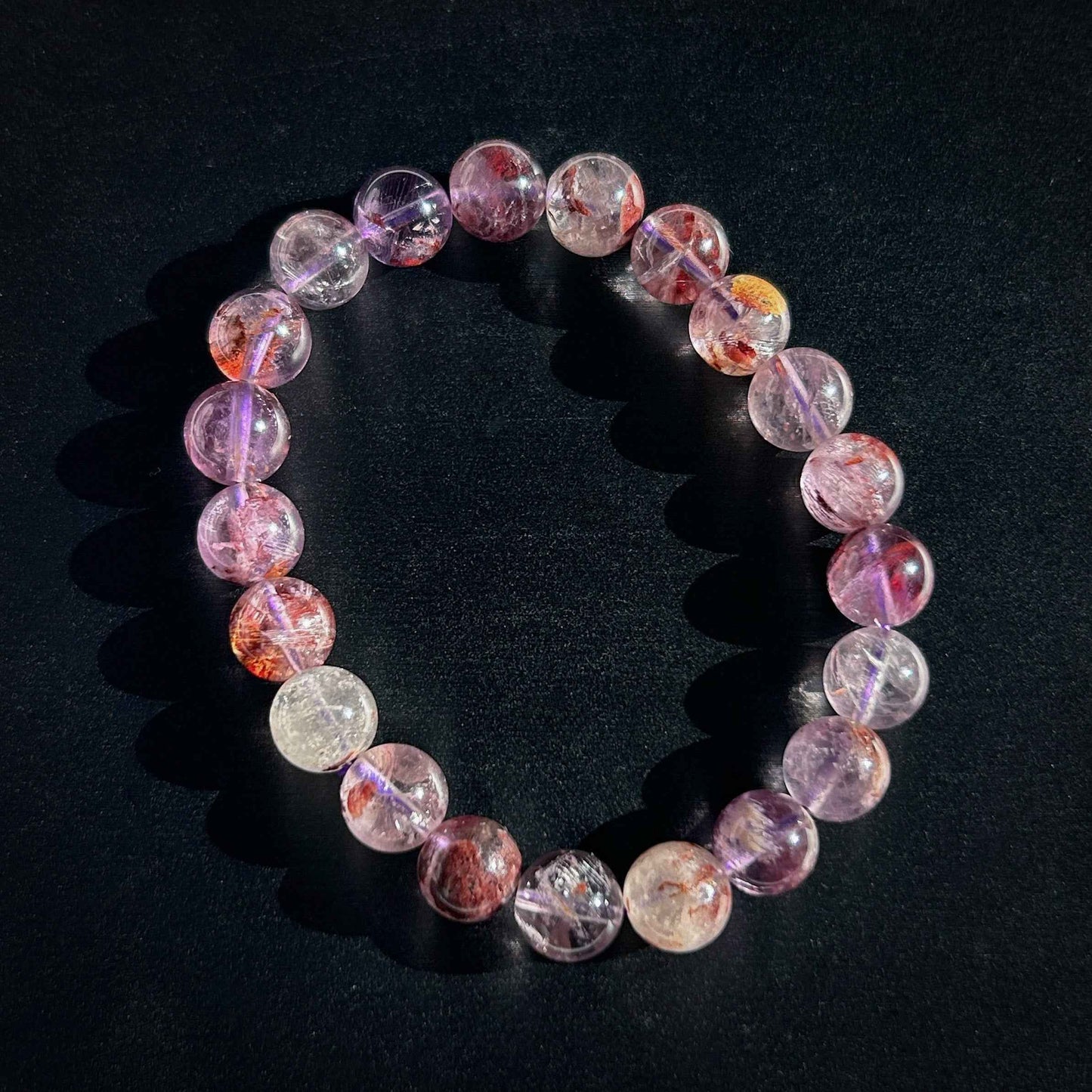 Purple Garden Quartz Bracelet in 7 to 10MM | Lodolite
