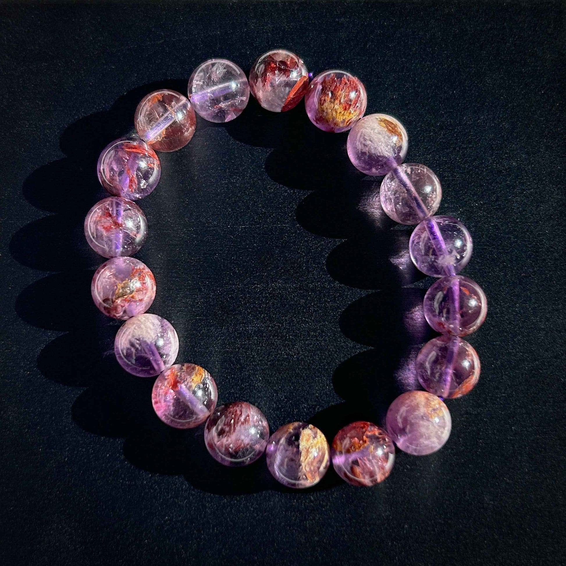 Purple Garden Quartz Bracelet in 7 to 10MM | Lodolite