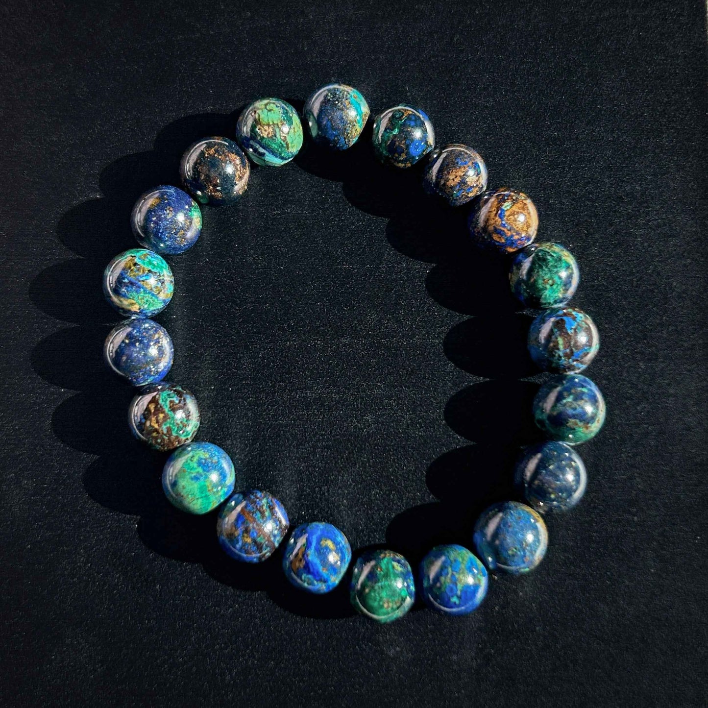 Rare Natural Azurite Bracelet in 9 & 10MM
