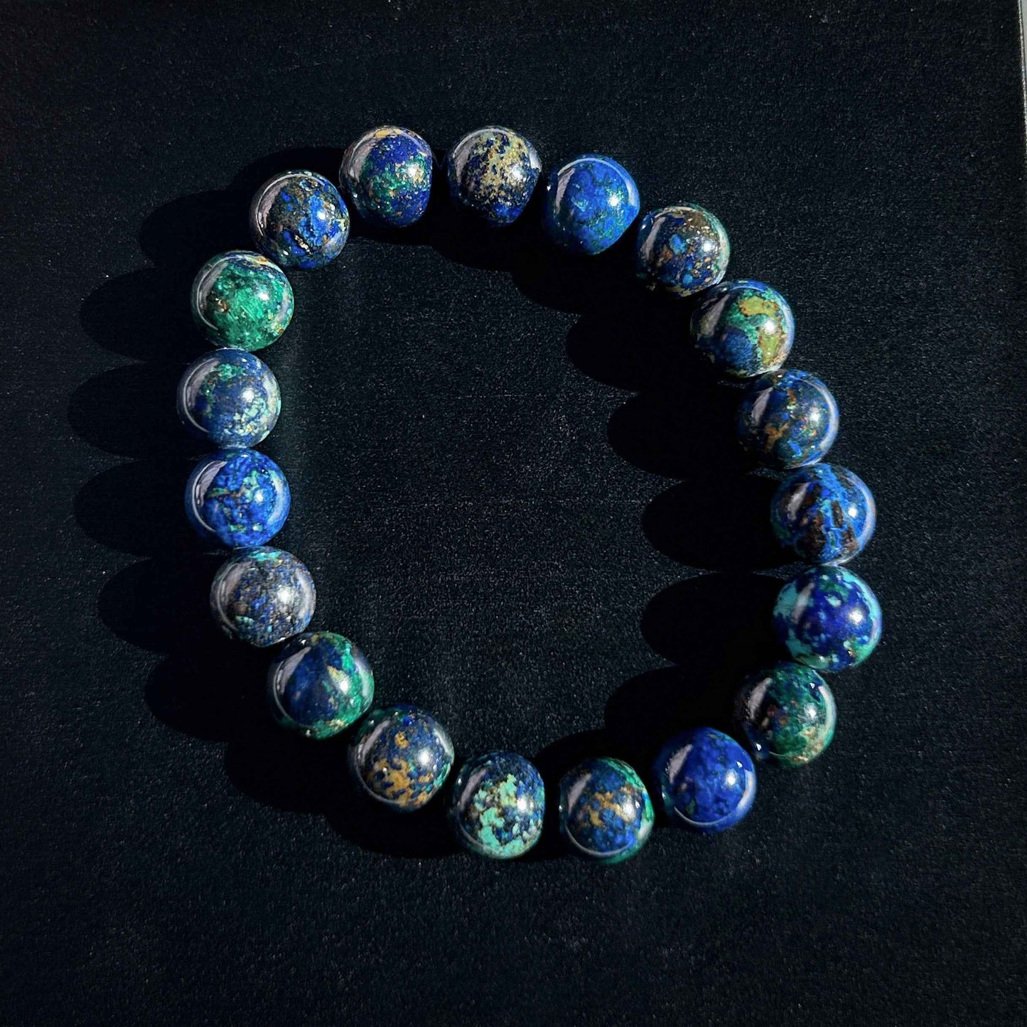 Rare Natural Azurite Bracelet in 9 & 10MM
