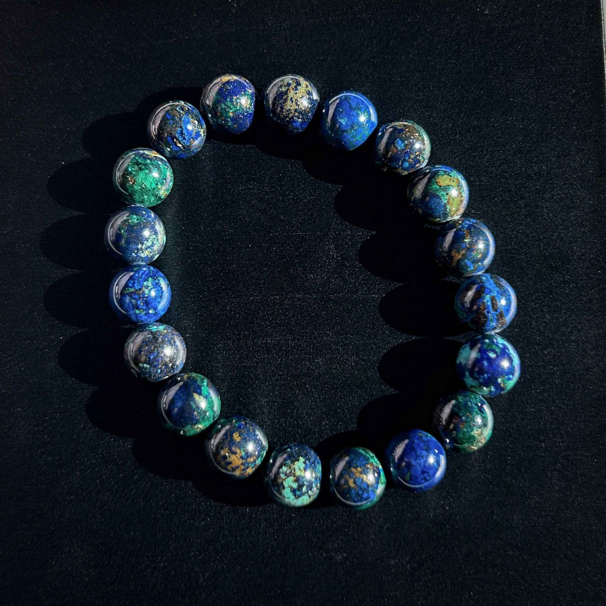 Rare Natural Azurite Bracelet in 9 & 10MM
