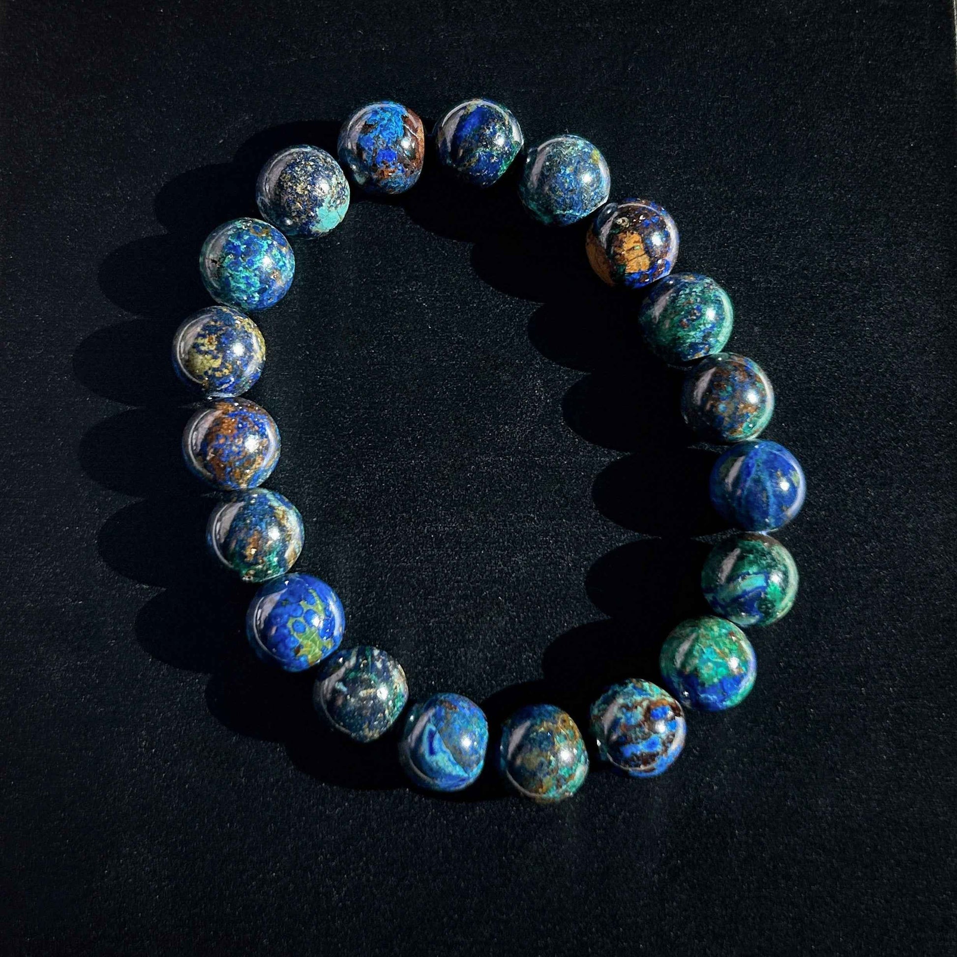 Rare Natural Azurite Bracelet in 9 & 10MM