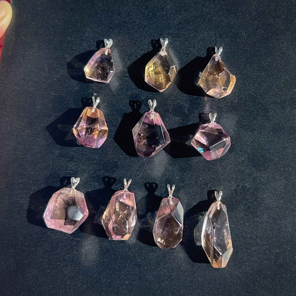 High Quality Faceted Ametrine 925 Silver Pendant (chain included)
