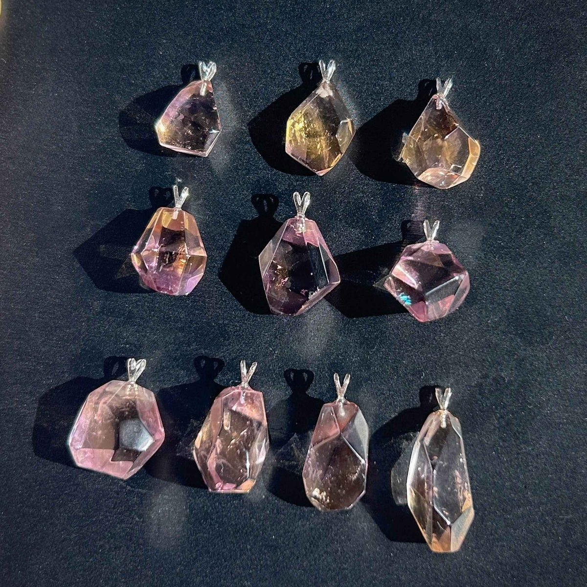High Quality Faceted Ametrine 925 Silver Pendant (chain included)