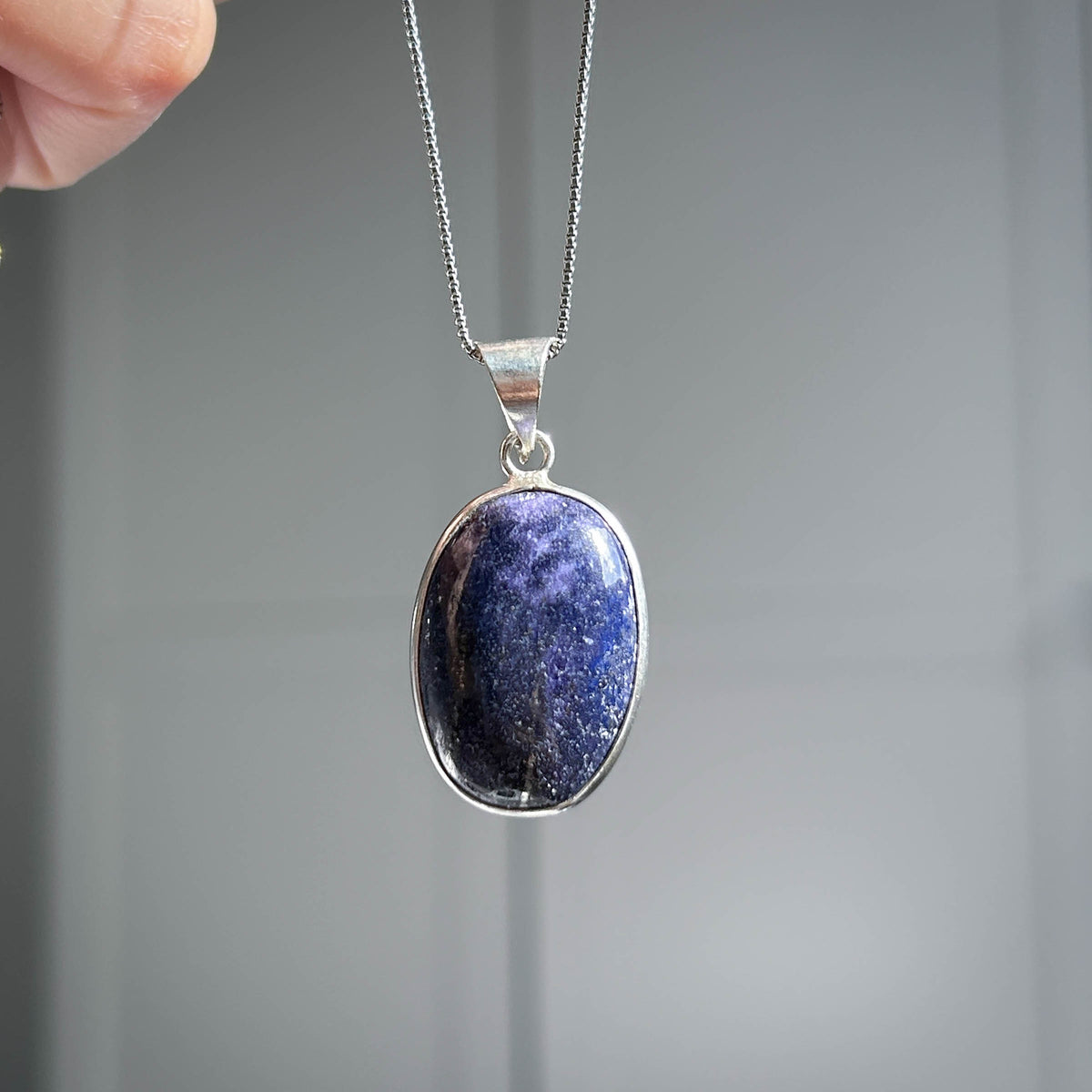 Lapis Lazuli 925 Sterling Silver Pendant (chain excluded)
