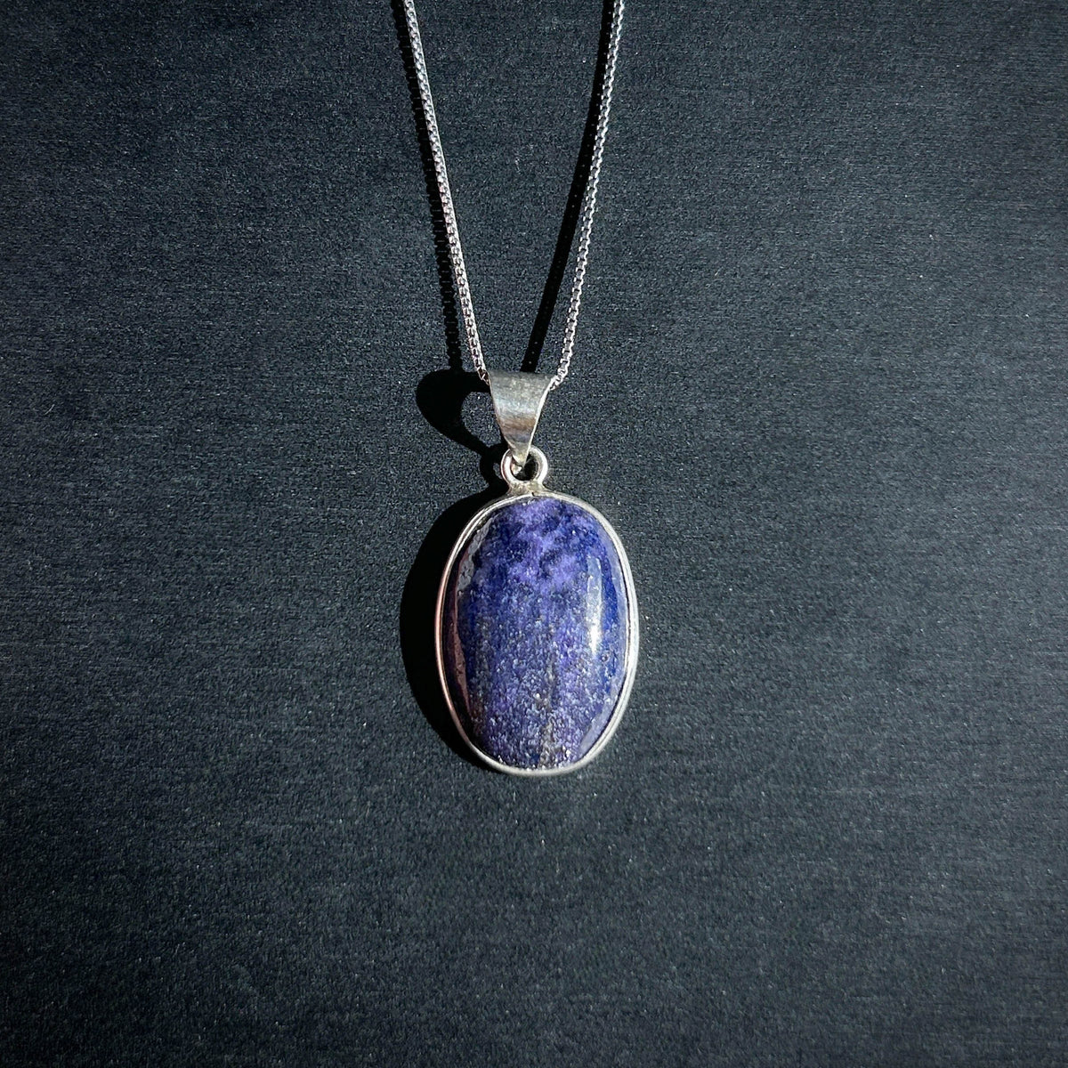 Lapis Lazuli 925 Sterling Silver Pendant (chain excluded)