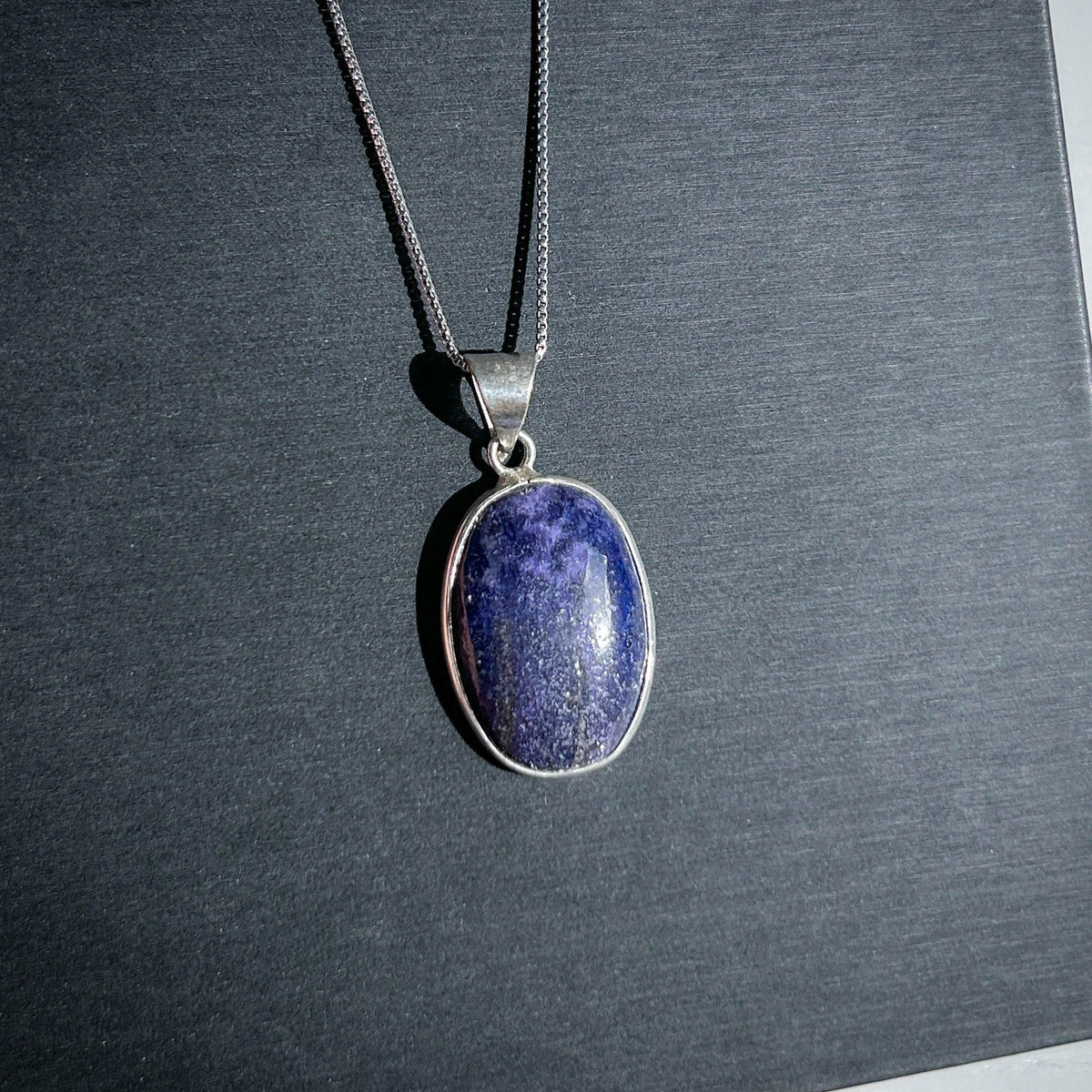 Lapis Lazuli 925 Sterling Silver Pendant (chain excluded)
