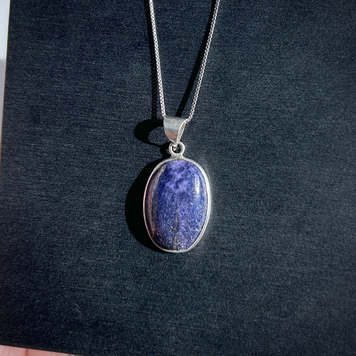 Lapis Lazuli 925 Sterling Silver Pendant (chain excluded)