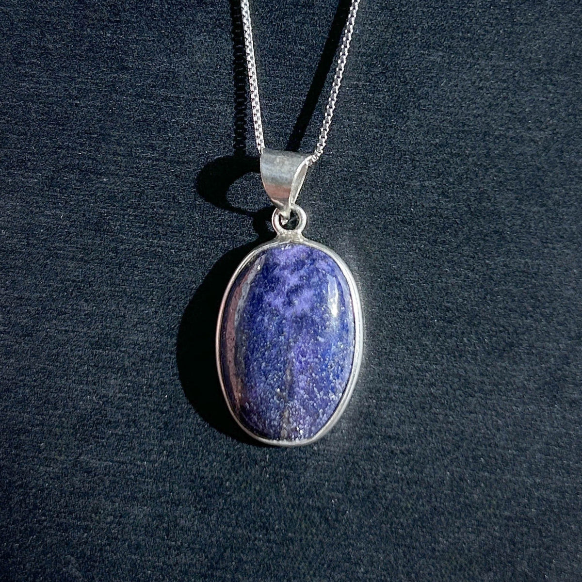 Lapis Lazuli 925 Sterling Silver Pendant (chain excluded)