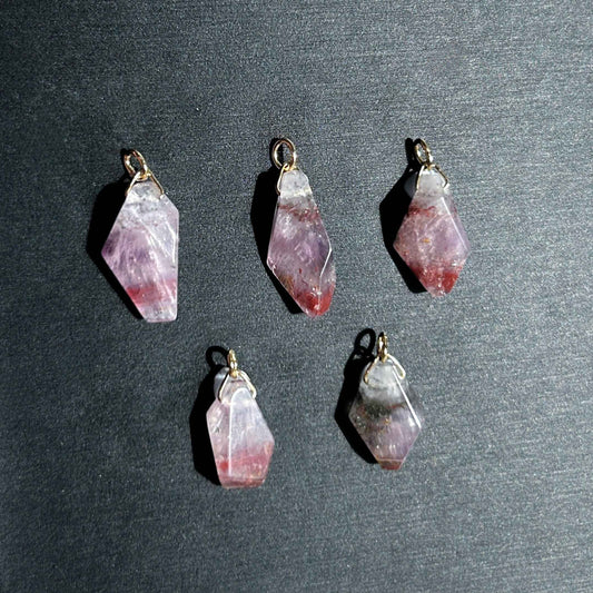 Rare Natural Auralite 23 14k Gold Small Pendant (Chain included)