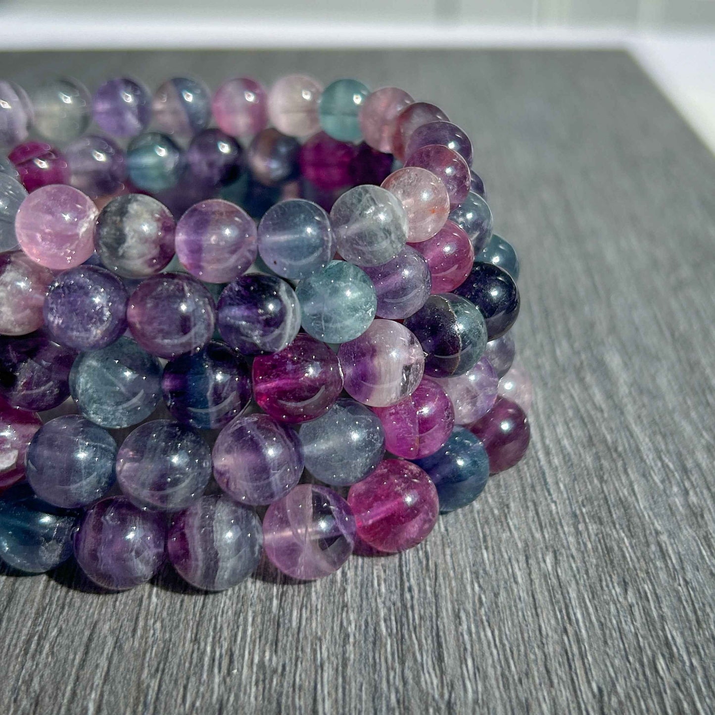Rainbow Fluorite Bracelet in 8 to 10MM