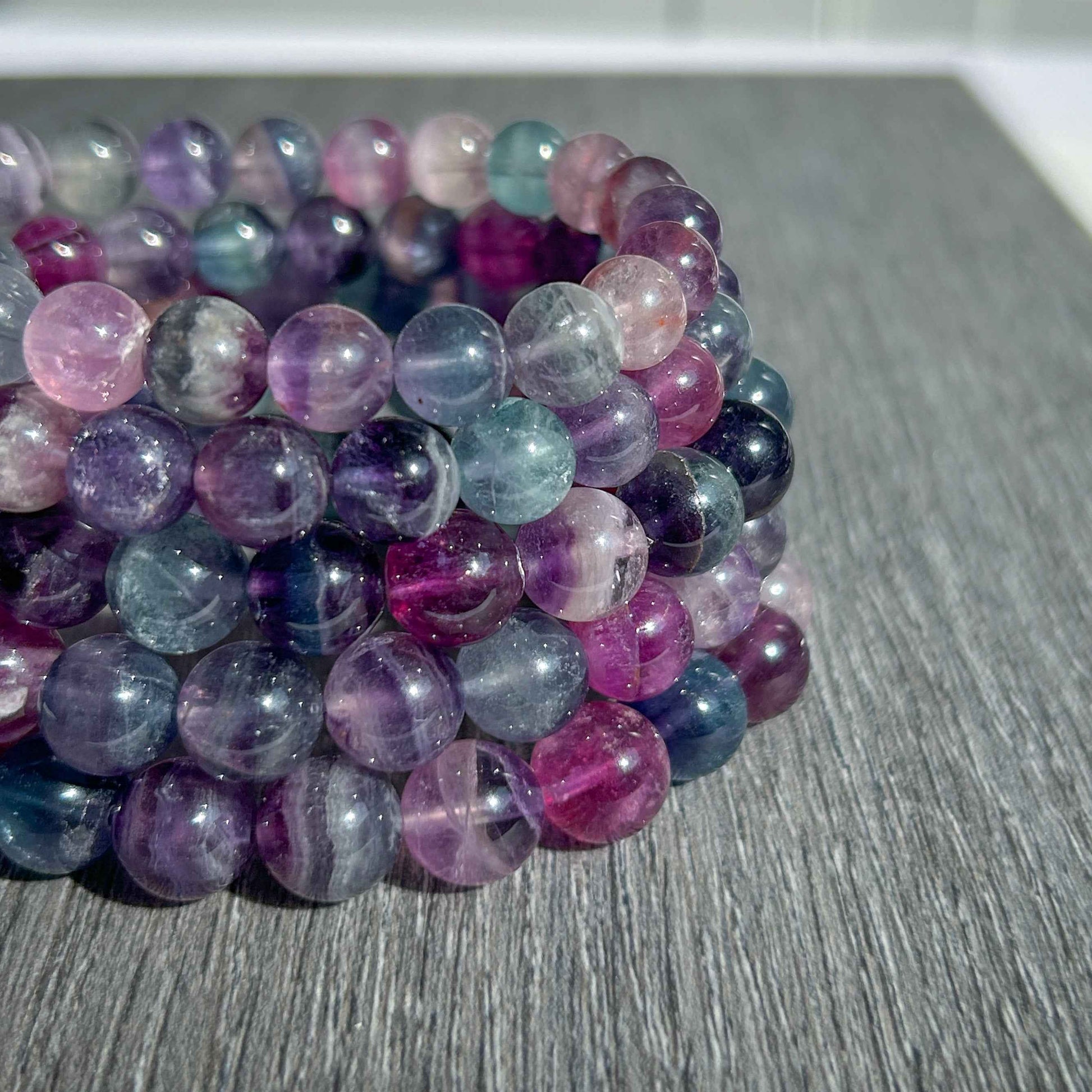 Rainbow Fluorite Bracelet in 8 to 10MM