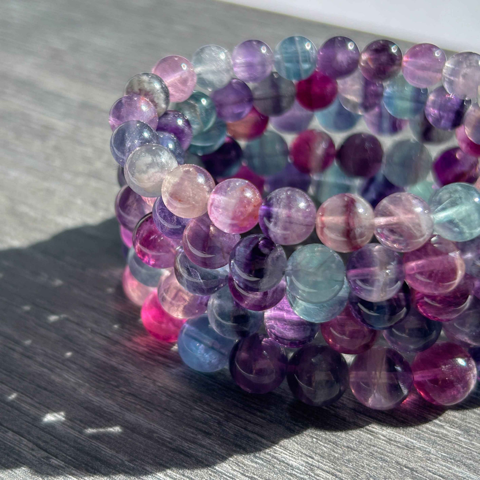 Rainbow Fluorite Bracelet in 8 to 10MM