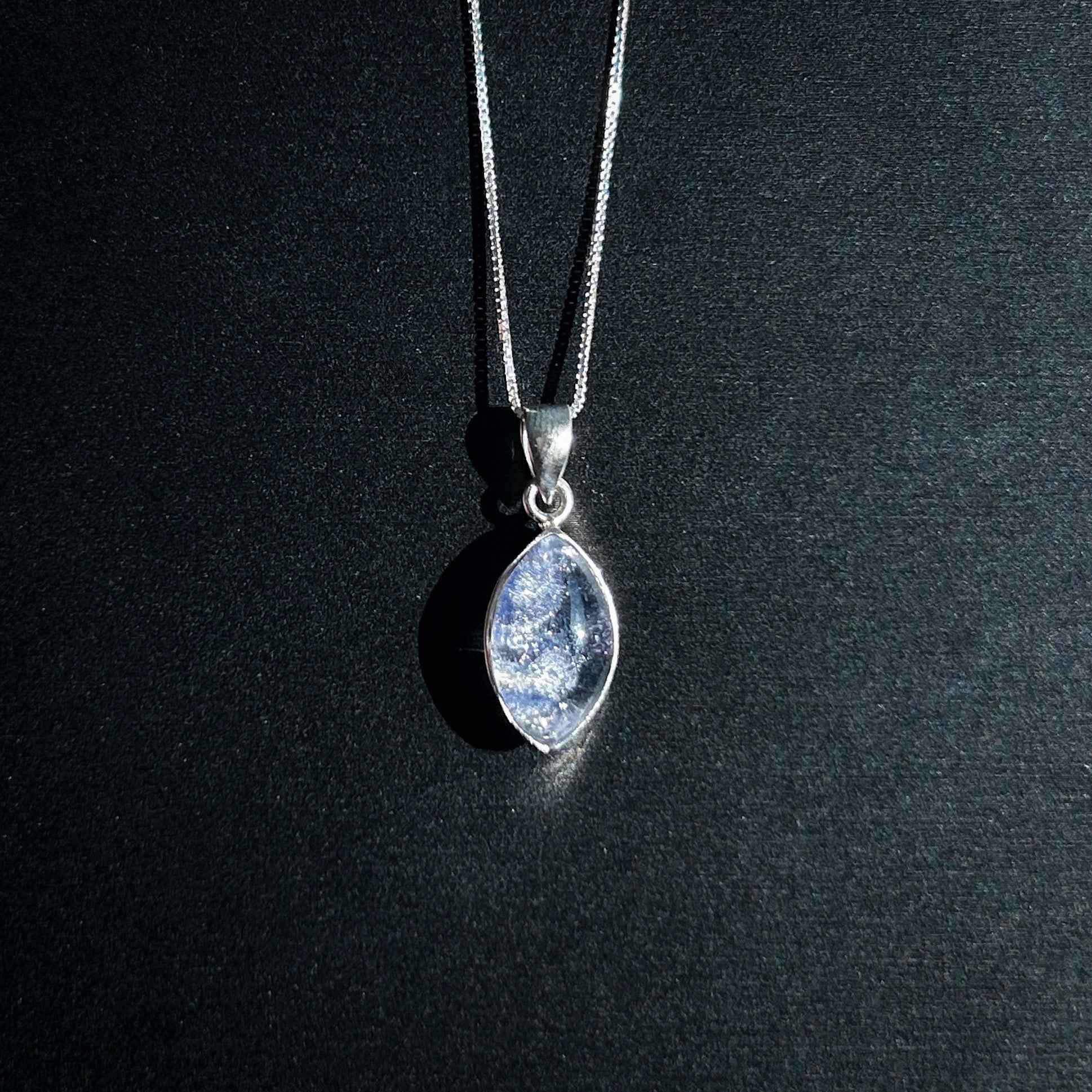Top Quality Dumortierite 925 Sterling Silver Small Pendant (chain excluded)