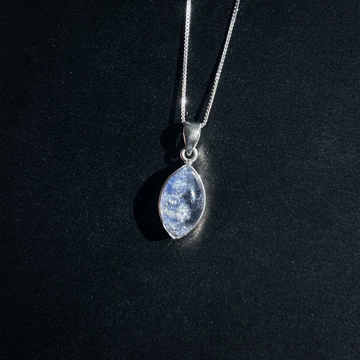 Top Quality Dumortierite 925 Sterling Silver Small Pendant (chain excluded)