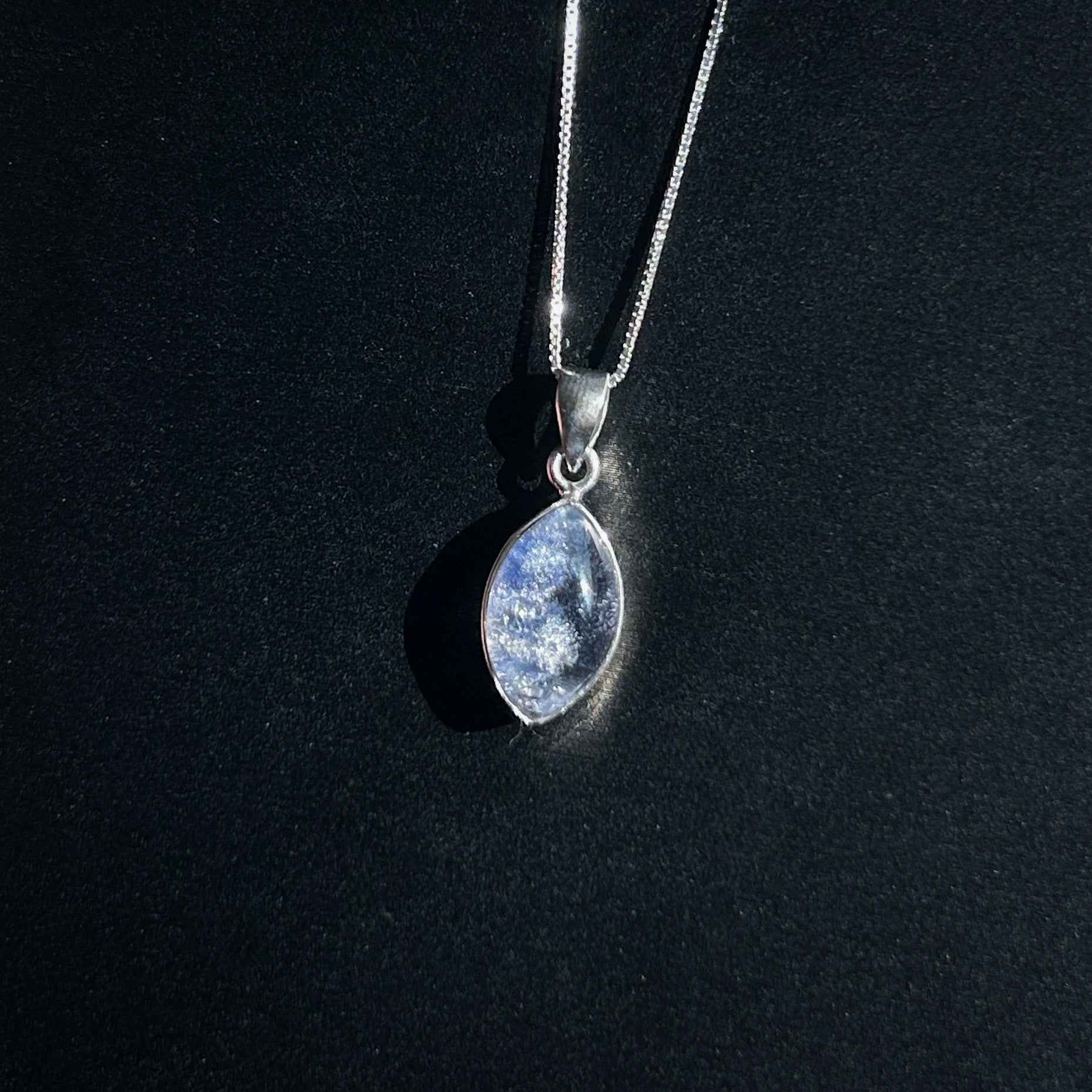Top Quality Dumortierite 925 Sterling Silver Small Pendant (chain excluded)
