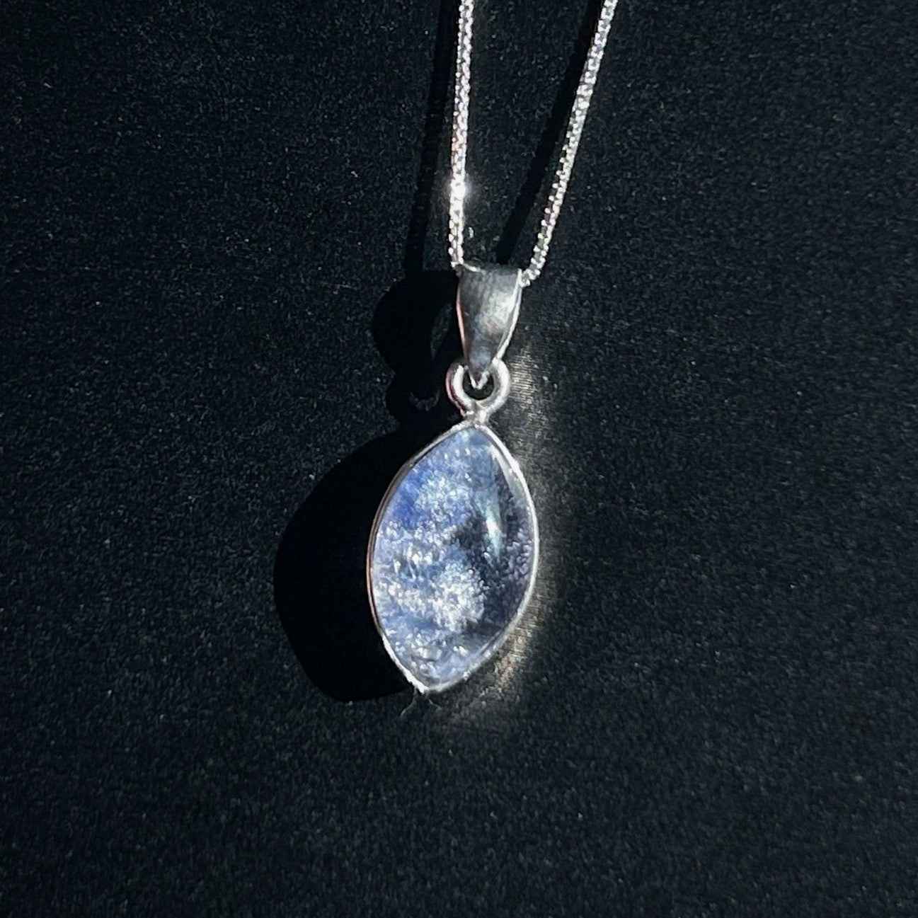Top Quality Dumortierite 925 Sterling Silver Small Pendant (chain excluded)