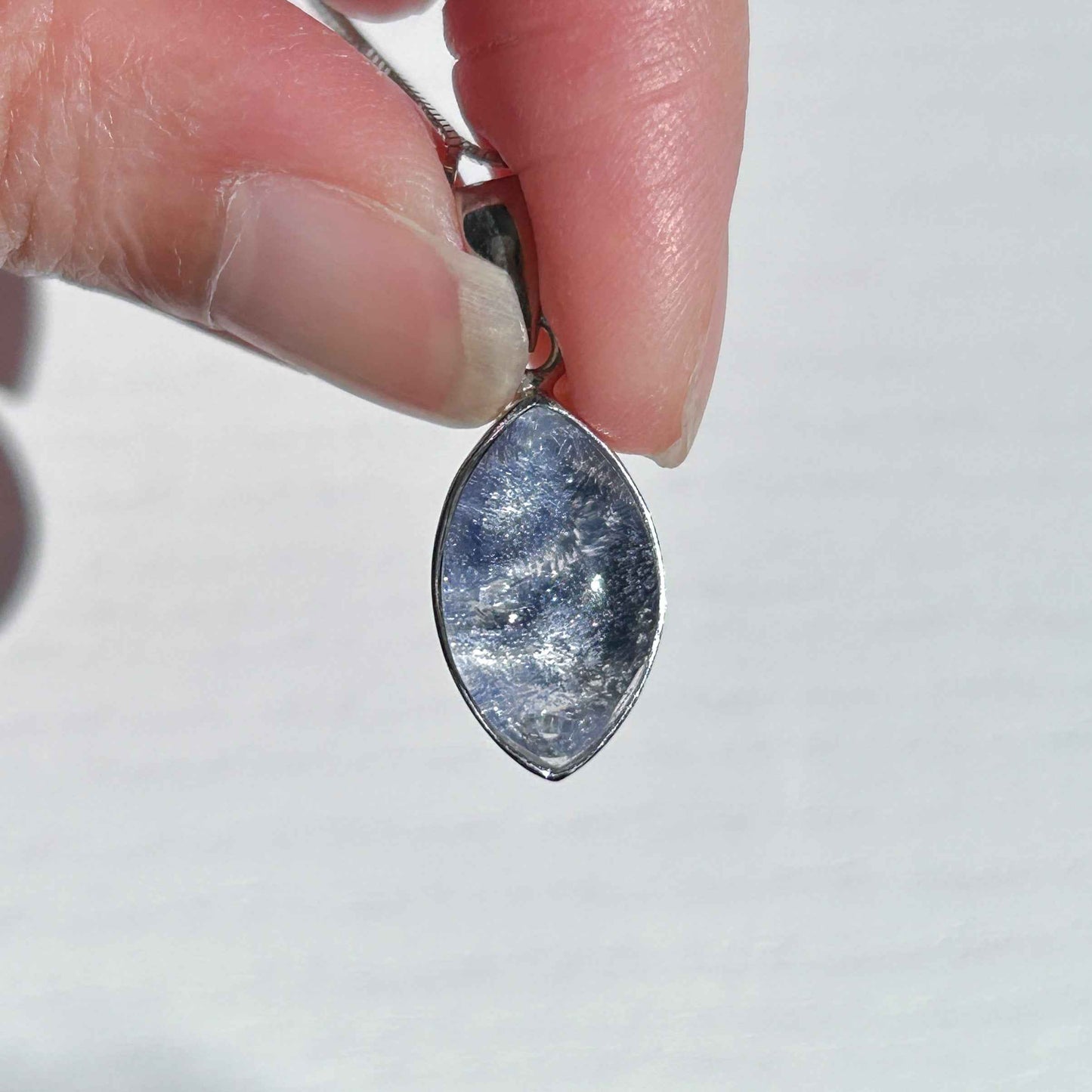 Top Quality Dumortierite 925 Sterling Silver Small Pendant (chain excluded)
