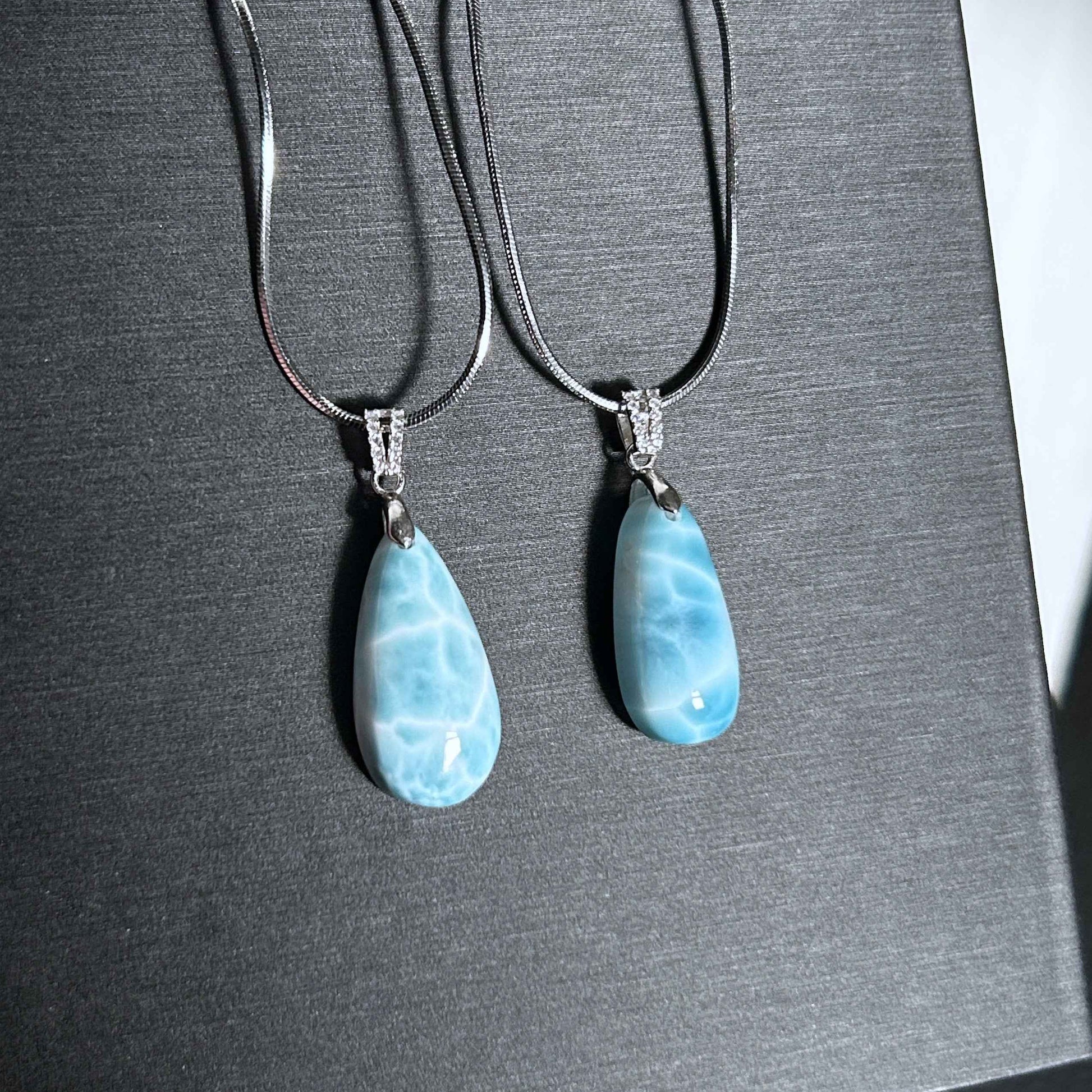 High Quality Rare Larimar 925 Sterling Silver Pendant (chain excluded)