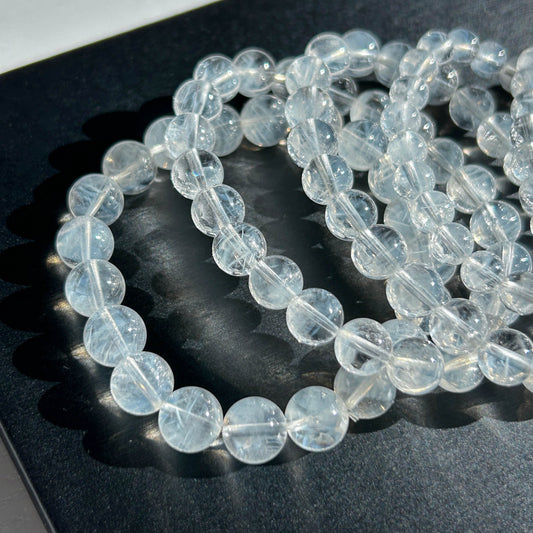 Rare High Quality Blue Needle Quartz Bracelet 7-9MM