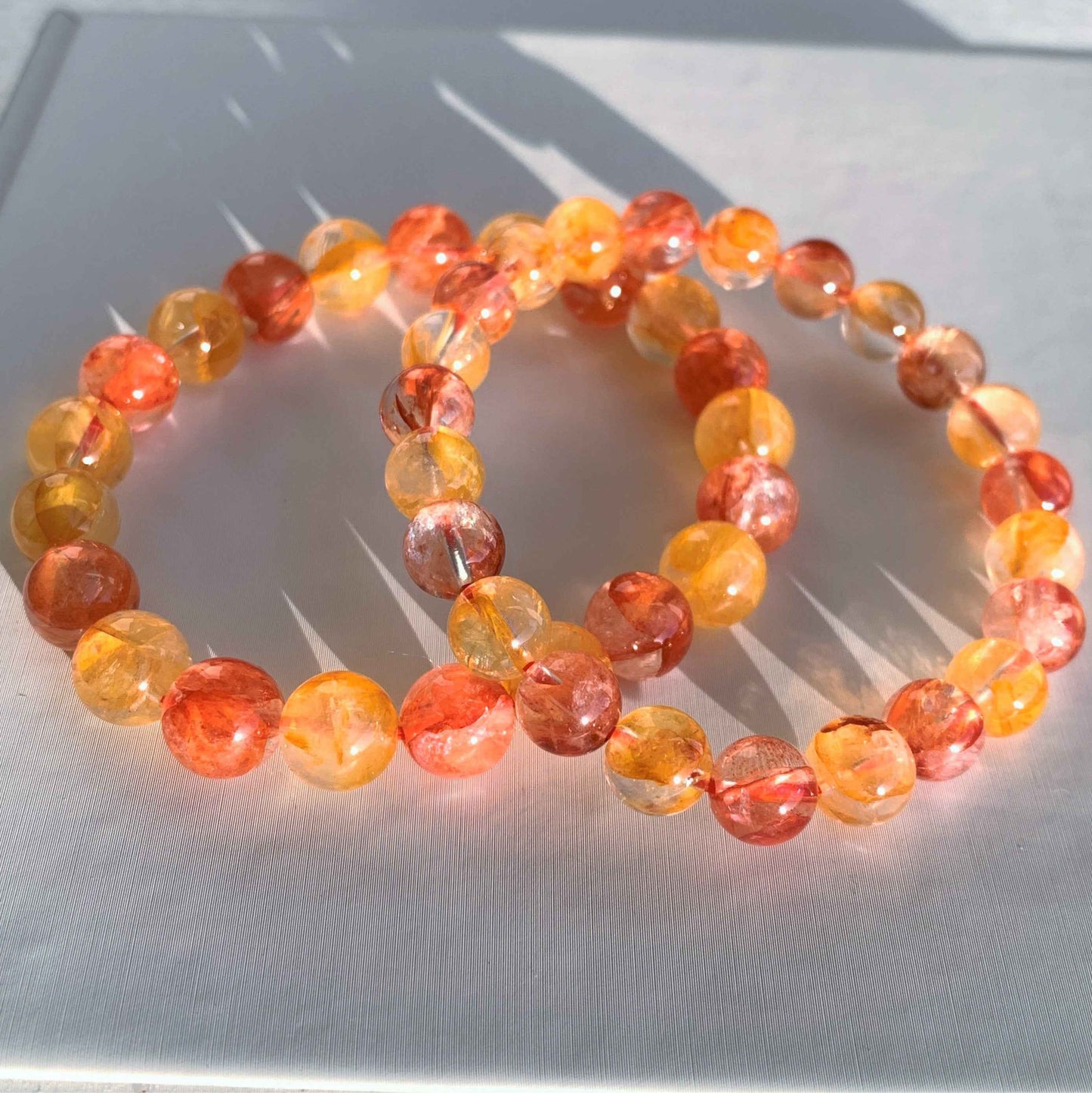 Top Quality Rare Hematoid Quartz Bracelet in 8 to 9MM