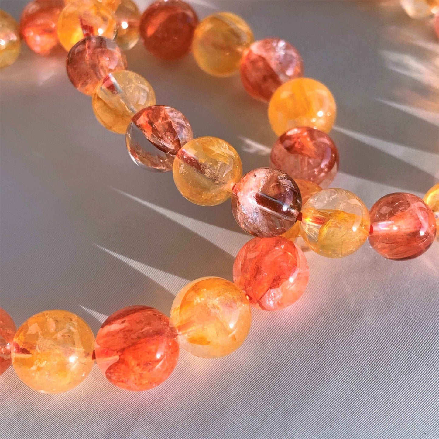 Top Quality Rare Hematoid Quartz Bracelet in 8 to 9MM