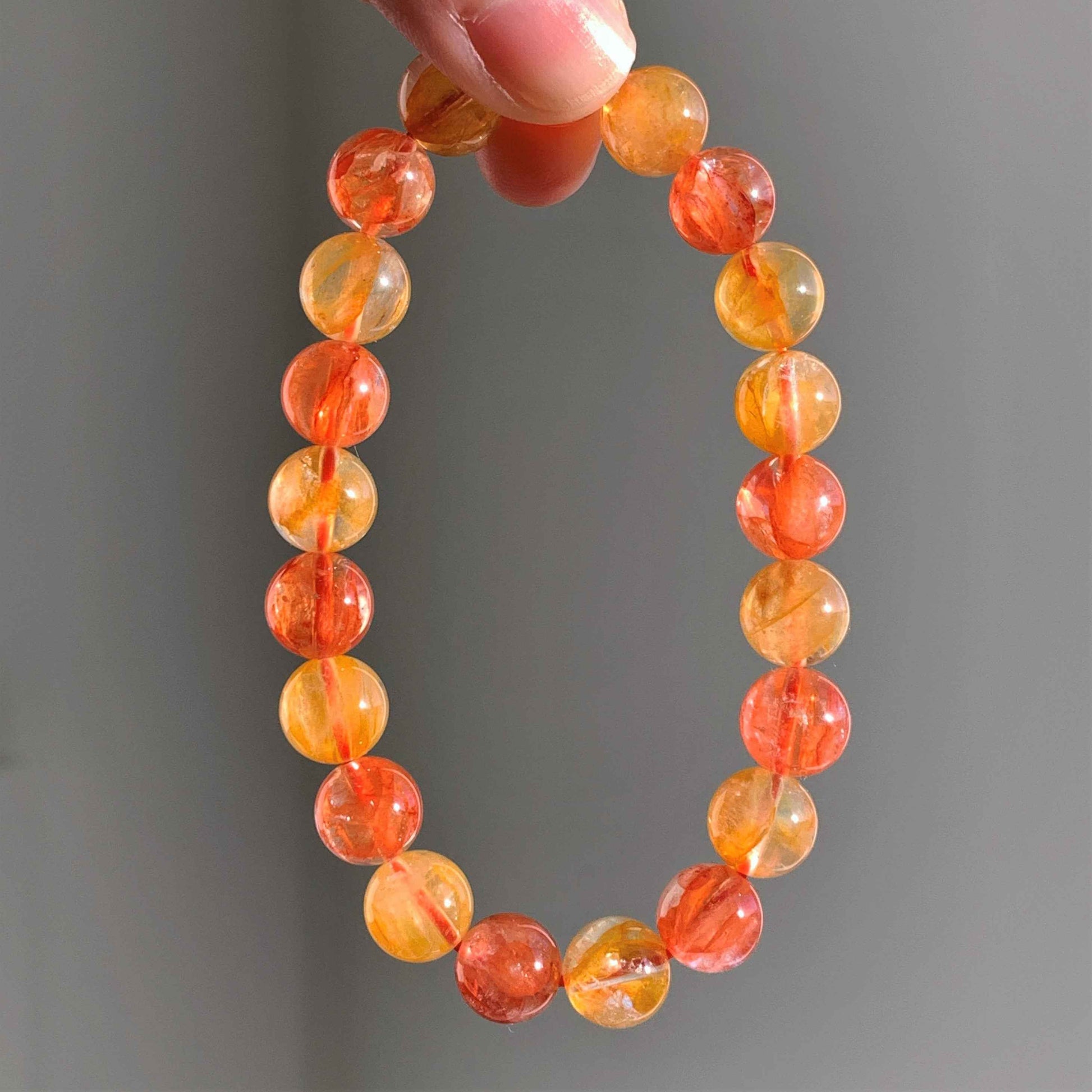 Top Quality Rare Hematoid Quartz Bracelet in 8 to 9MM