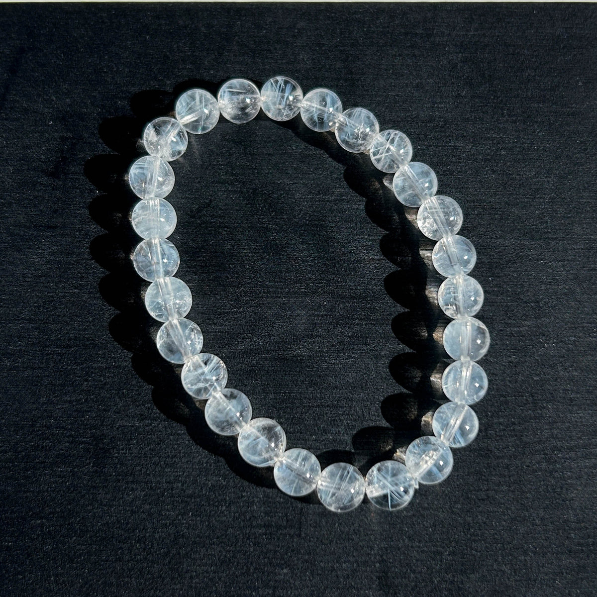 Rare High Quality Blue Needle Quartz Bracelet 7-9MM