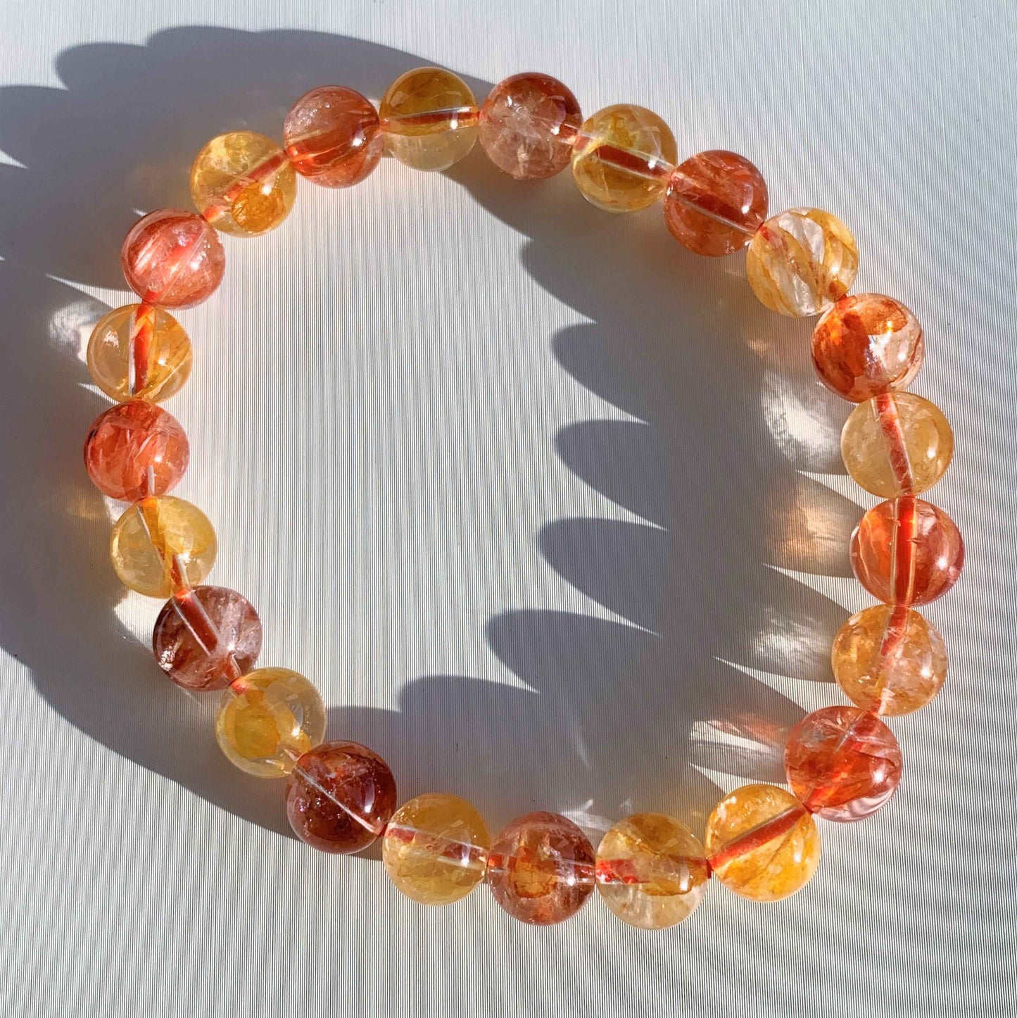 Top Quality Rare Hematoid Quartz Bracelet in 8 to 9MM