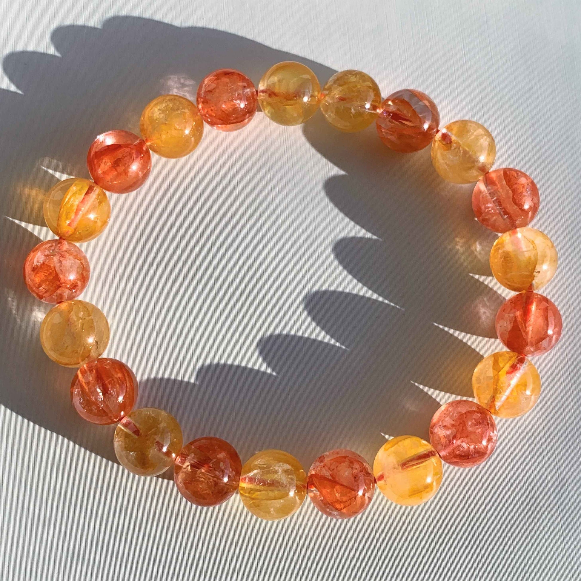 Top Quality Rare Hematoid Quartz Bracelet in 8 to 9MM