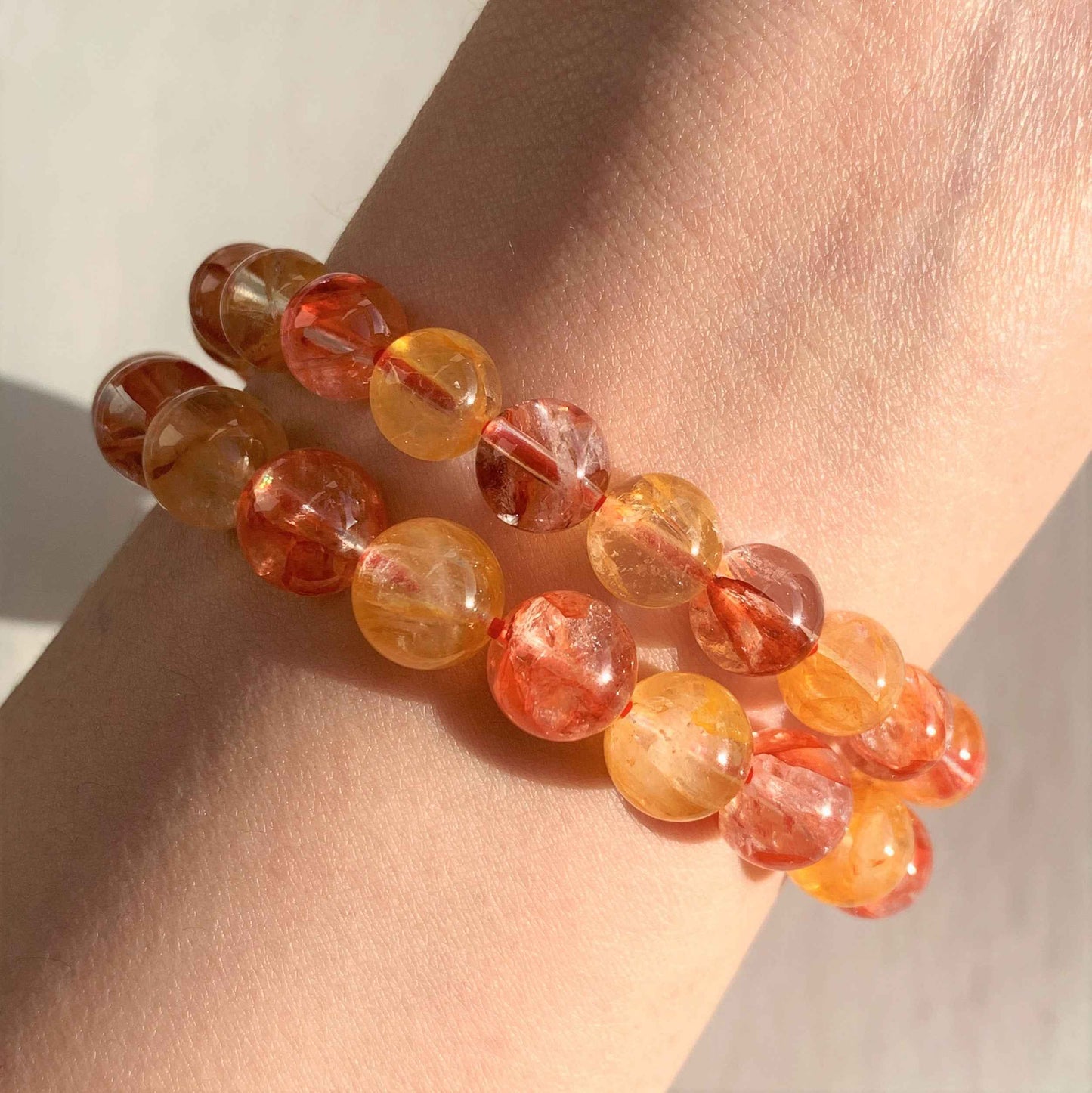 Top Quality Rare Hematoid Quartz Bracelet in 8 to 9MM