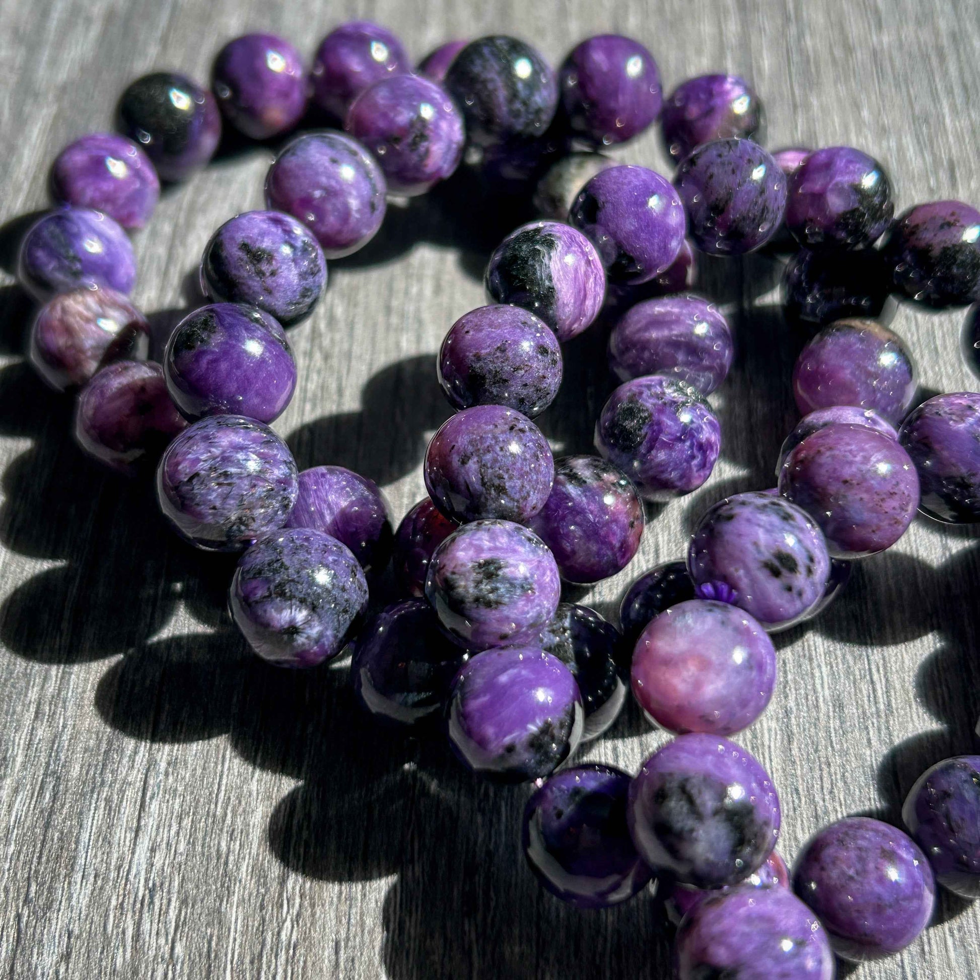 Charoite Large Bracelet in 11 & 12MM