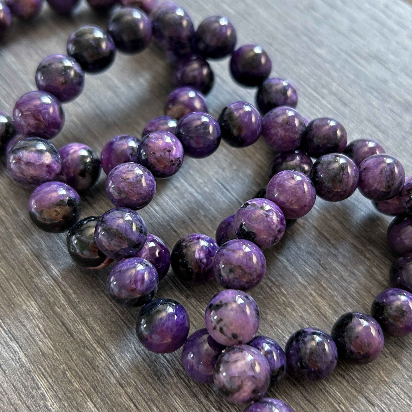 Charoite Large Bracelet in 11 & 12MM