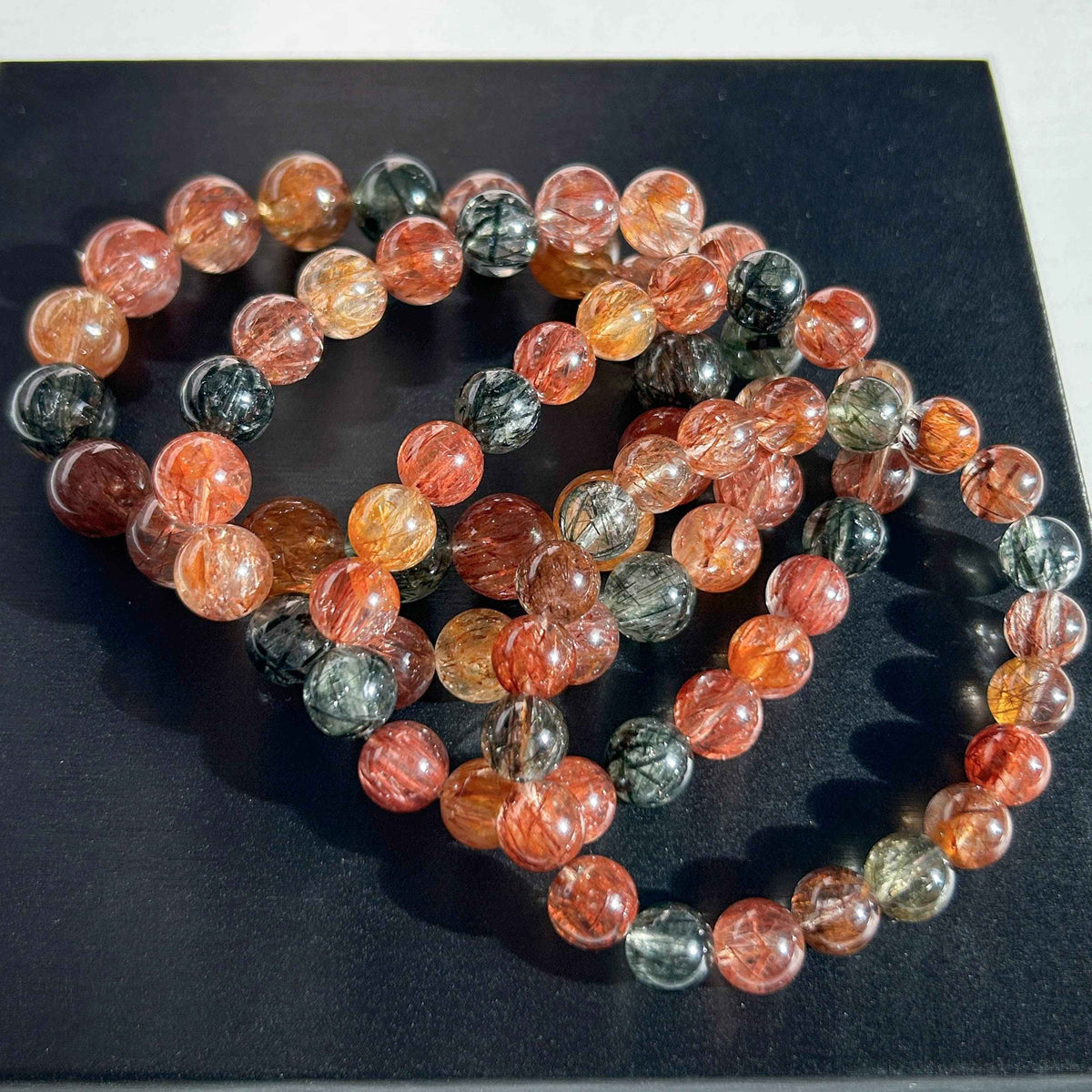 High Quality Mixed Rutilated Quartz Bracelet in 9-12MM