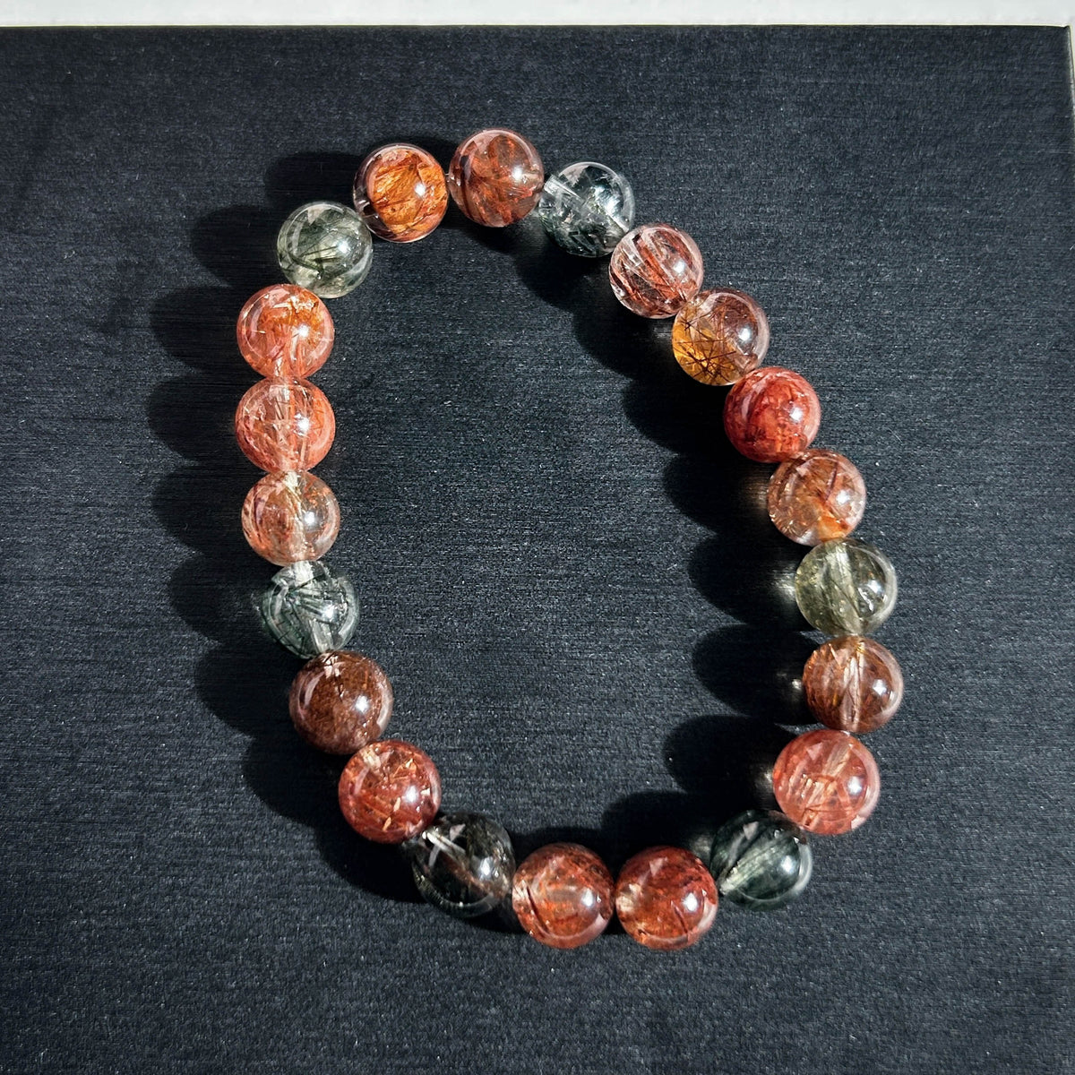 High Quality Mixed Rutilated Quartz Bracelet in 9-12MM