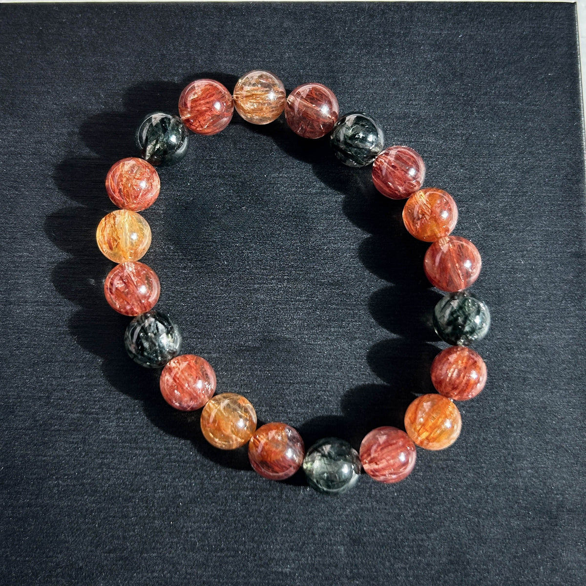 High Quality Mixed Rutilated Quartz Bracelet in 9-12MM