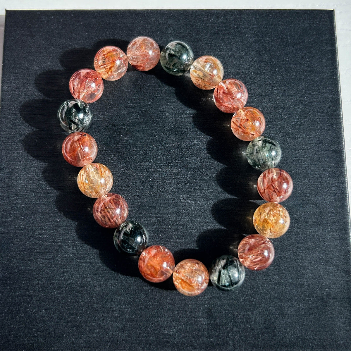 High Quality Mixed Rutilated Quartz Bracelet in 9-12MM