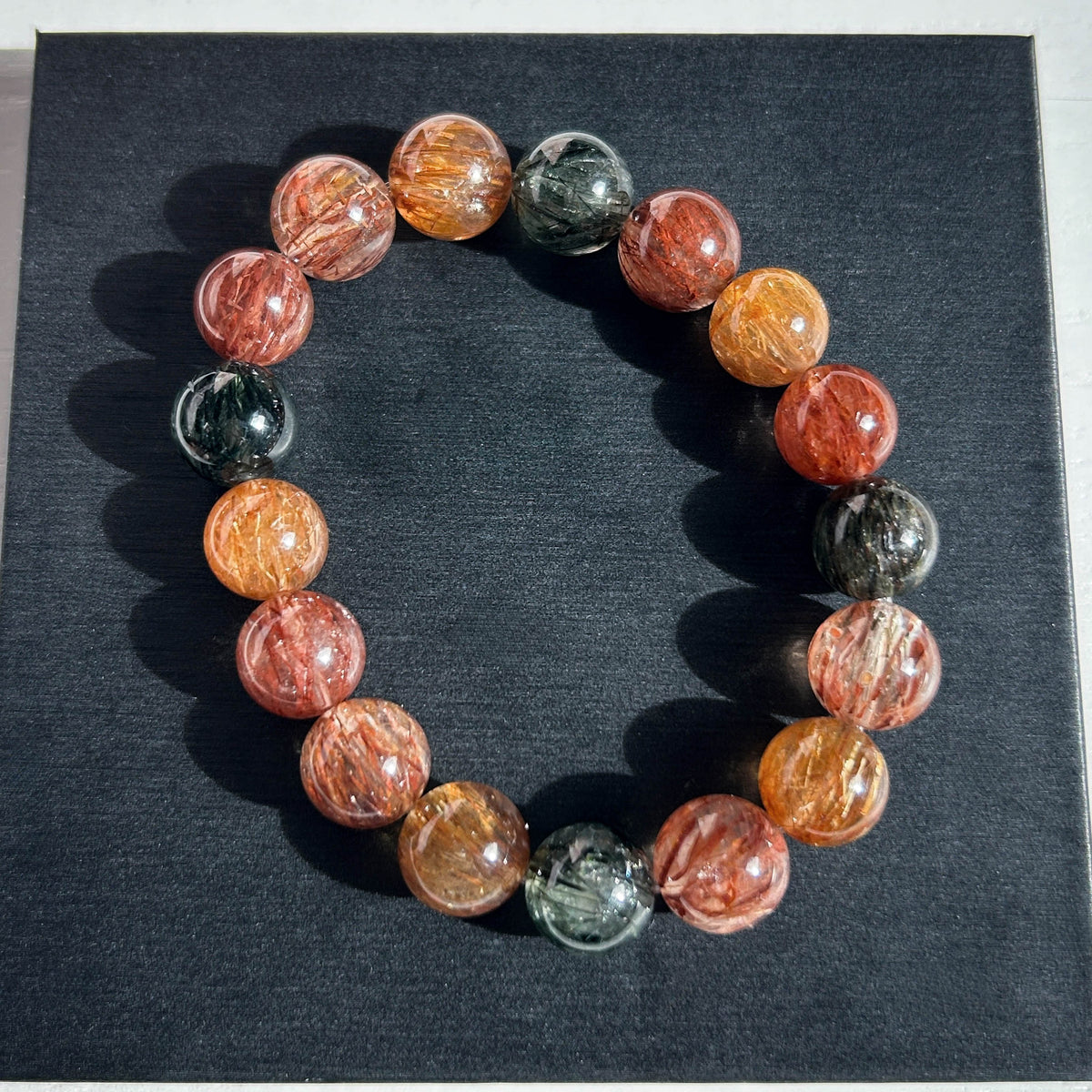 High Quality Mixed Rutilated Quartz Bracelet in 9-12MM