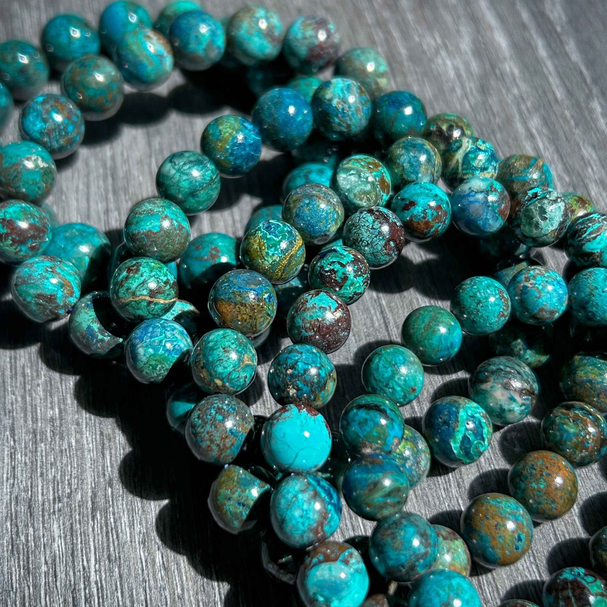 Rare Chrysocolla Bracelet in 9 to 12MM