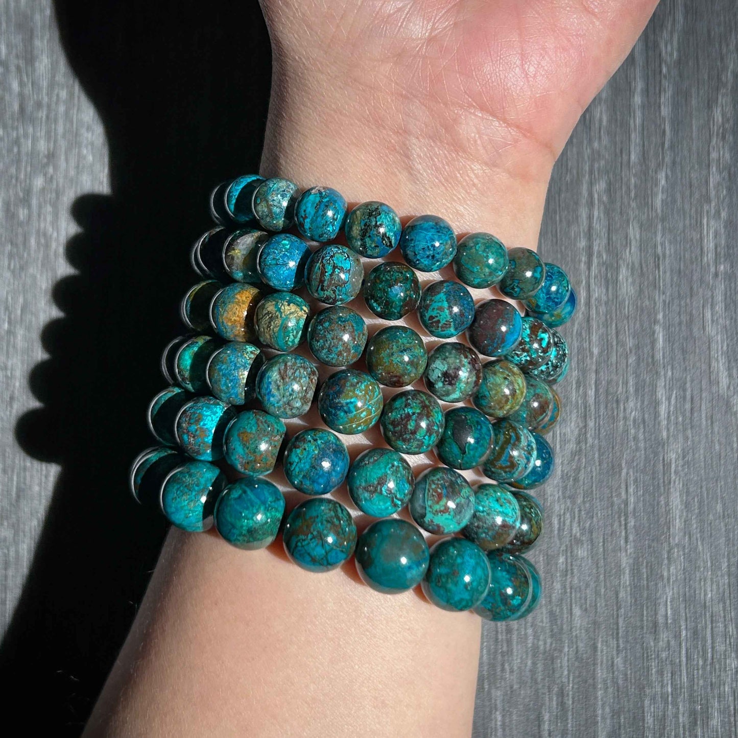 Rare Chrysocolla Bracelet in 9 to 12MM