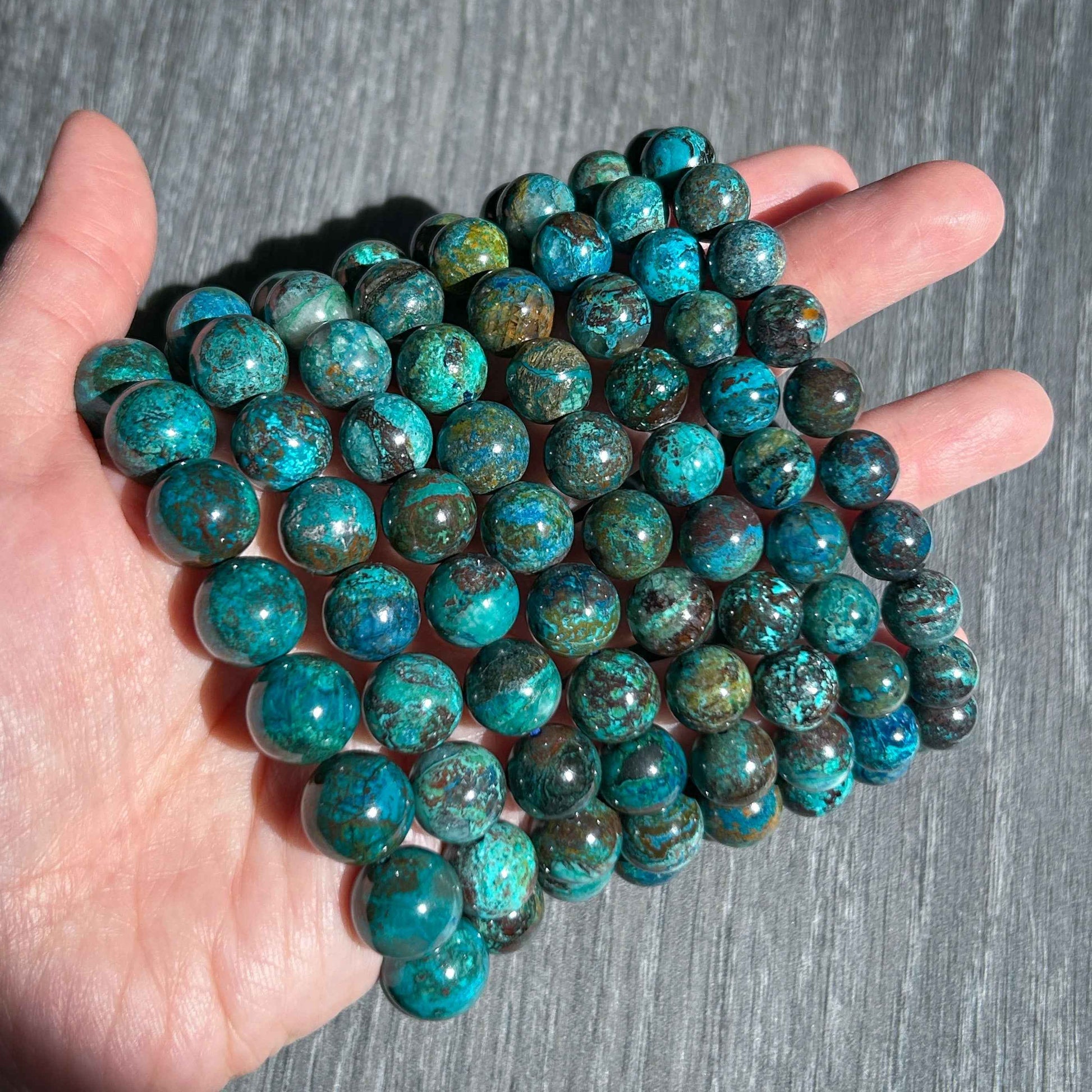 Rare Chrysocolla Bracelet in 9 to 12MM